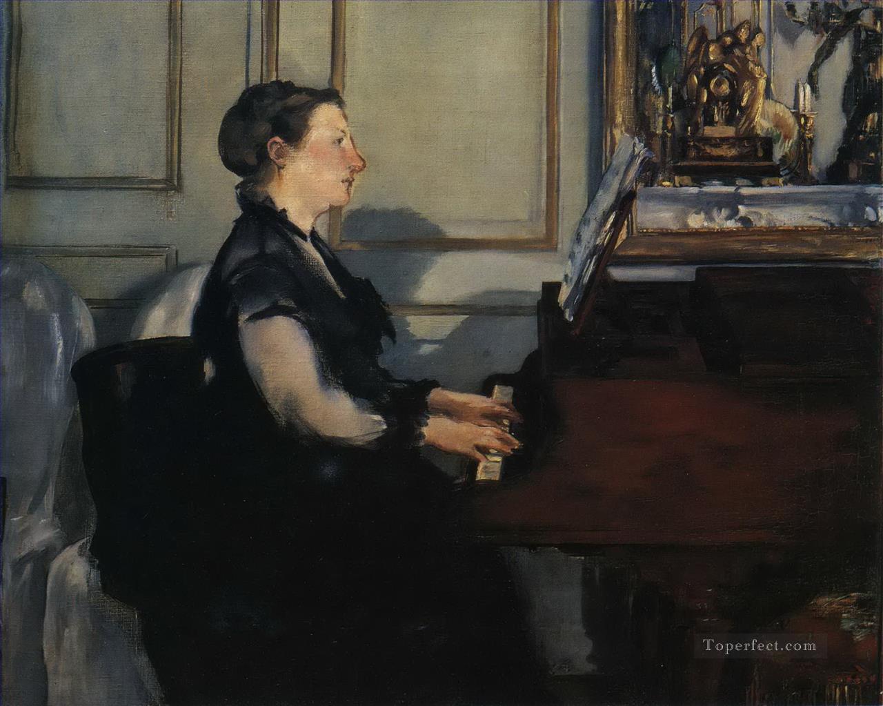 Madame Manet at the Piano Eduard Manet Oil Paintings